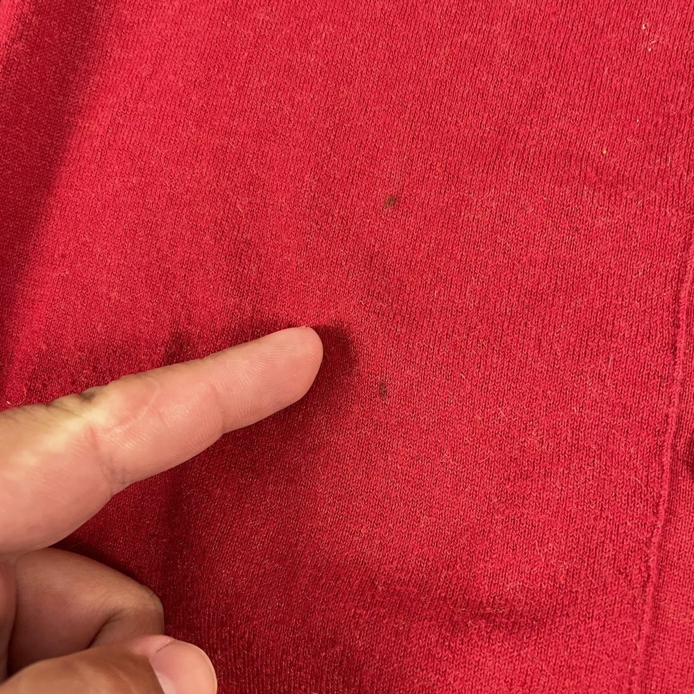 Eileen Fisher Cardigan Sweater Womens Large Red Cotton Cashmere Button Knit - Picture 2 of 9